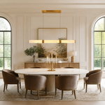 Marble Cylinder Rod Linear Dining Pendant 1200 - Black
