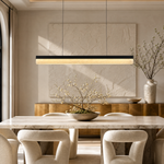 Marble Linear Dining Pendant 1200 - Matte Black