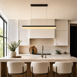 Marble Linear Dining Pendant 1200 - Matte Black