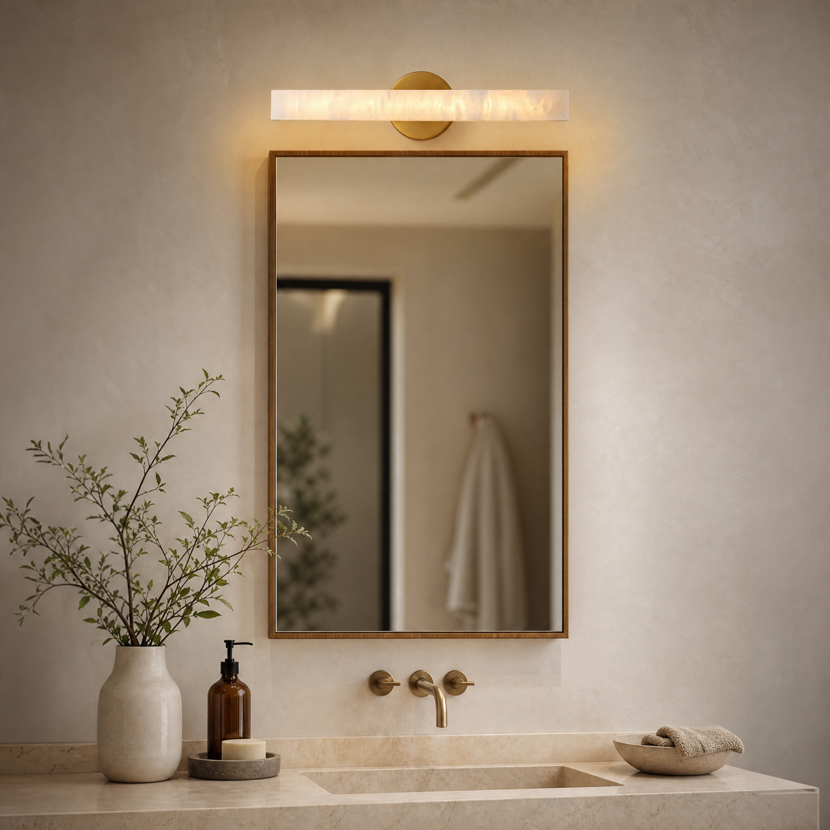 Marble Pattern Upper and Lower Wine Glass Pendant Light - L1370 Copper Color
