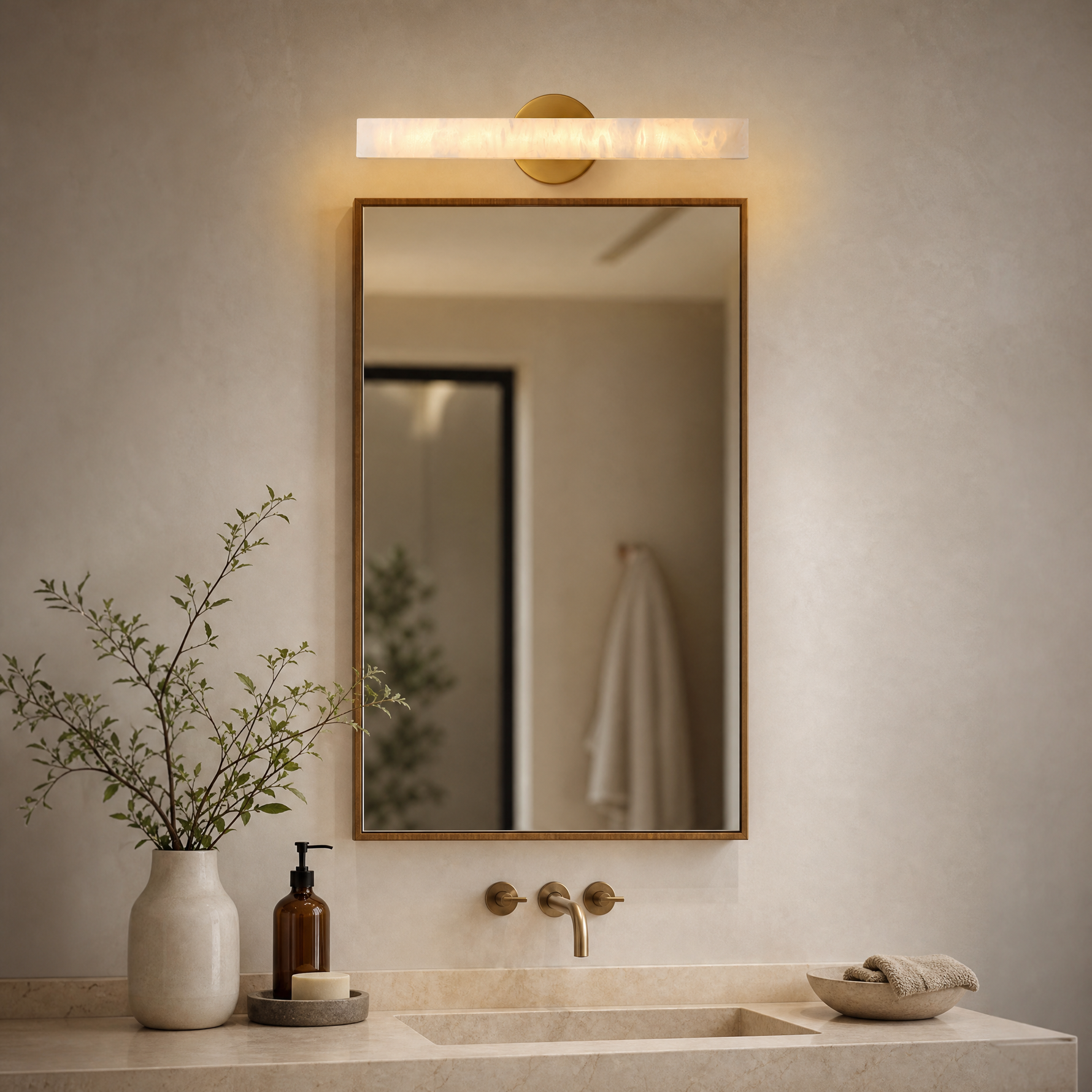 Marble Pattern Upper and Lower Wine Glass Pendant Light - L1370 Copper Color