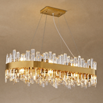 Marble Square Large Ring Pendant Light-770 - Nickel/Black (Two Bases)