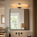 Marble Square Vanity Light 24 Inch - Black