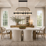 Marble Tile Linear Dining Pendant 1200 - Black