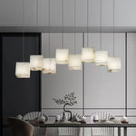 Elegant Alabaster Box Chandelier with LED or Edison Options