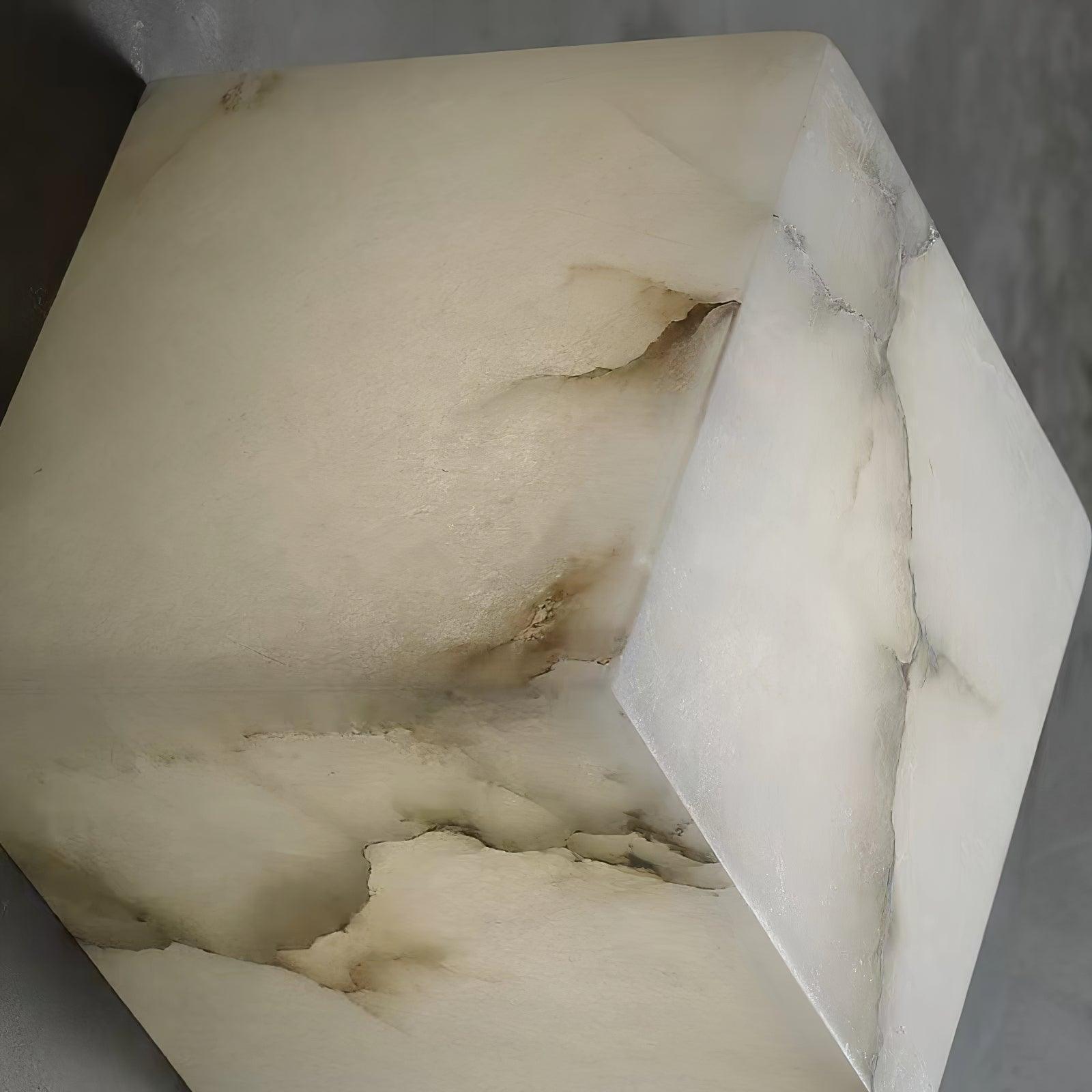 Elegant Alabaster Box Chandelier with LED or Edison Options