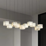 Elegant Alabaster Box Chandelier with LED or Edison Options