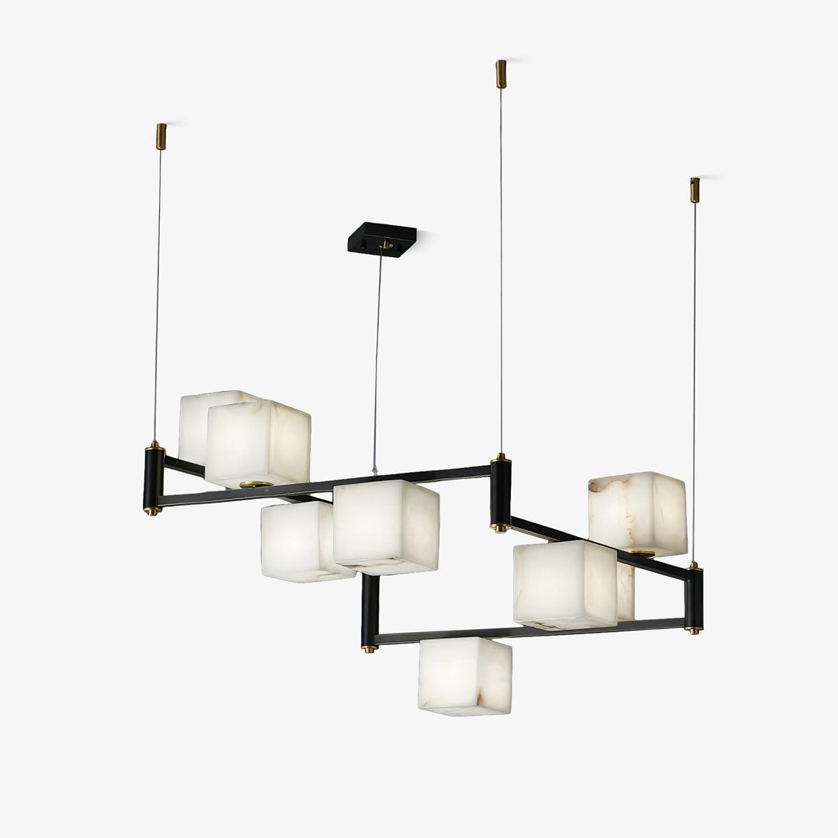 Alabaster Square Box Chandelier - YIOSI