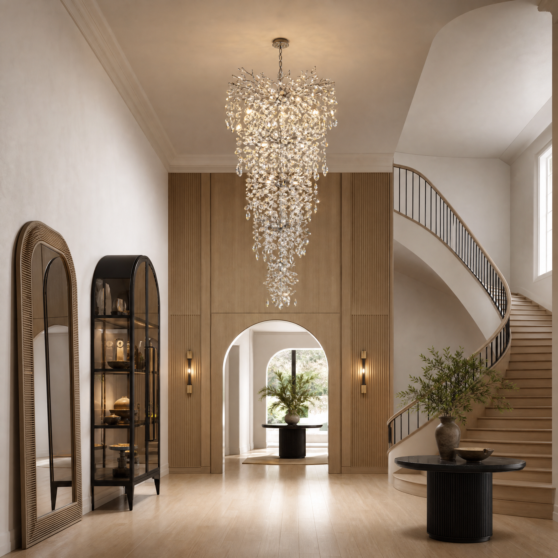 Marquise Branch Staircase Chandelier 760 - Silver