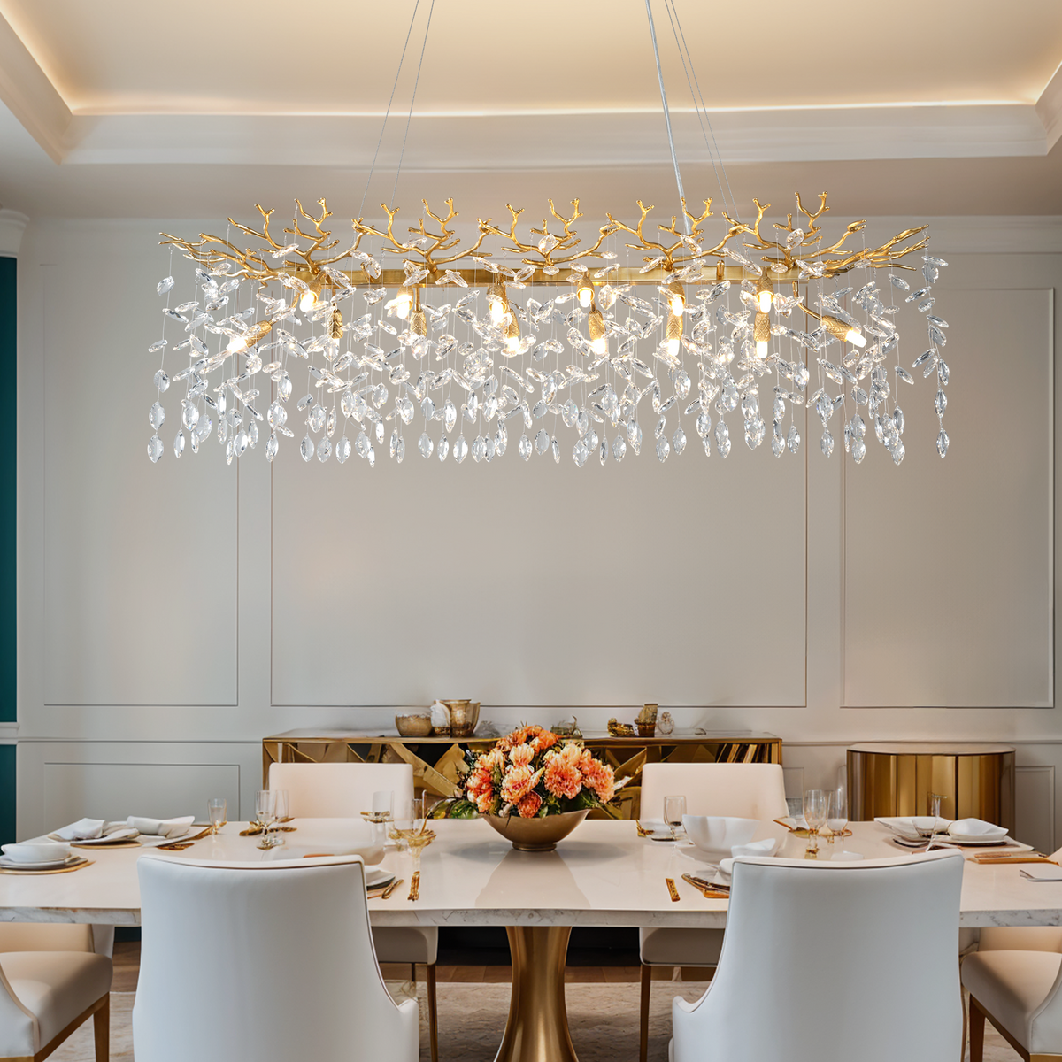 Marquise Branch Staircase Light - Gold 760