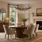 Marquise Curved Branch Linear Dining Pendant 1100 - Matte Black