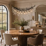 Marquise Curved Branch Linear Dining Pendant 1100 - Matte Black