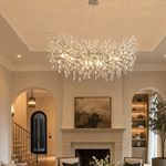 Marquise Curved Branch Linear Dining Pendant 1100 - Silver