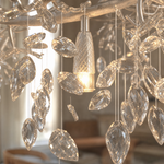 Marquise Curved Branch Linear Dining Pendant 1100 - Silver