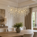 Marquise Curved Branch Linear Dining Pendant 1100 - Silver