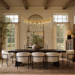 Marquise Curved Branch Linear Dining Pendant 1500 - Copper