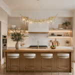 Marquise Curved Branch Linear Dining Pendant 1830 - Copper