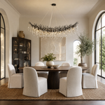 Marquise Curved Branch Linear Dining Pendant 1830 - Matte Black