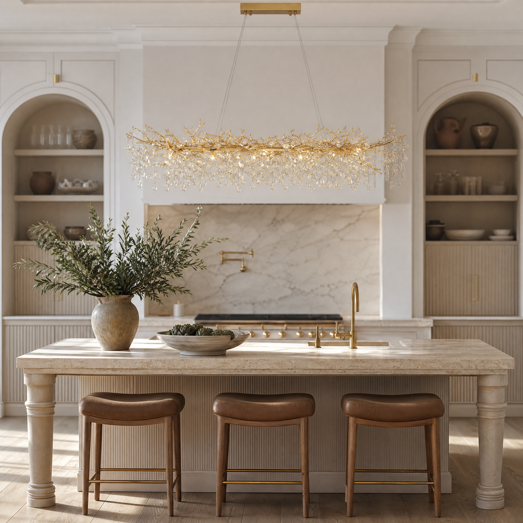 Marquise Linear Dining Pendant 1800 - Gold