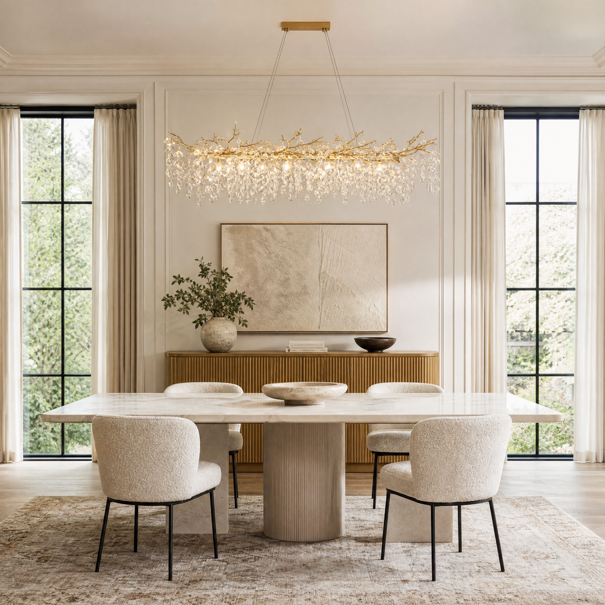 Marquise Linear Dining Pendant 1800 - Gold