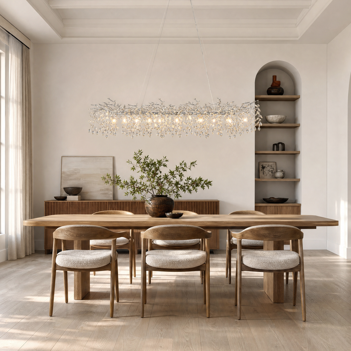 Marquise Linear Dining Pendant 1800 - Silver