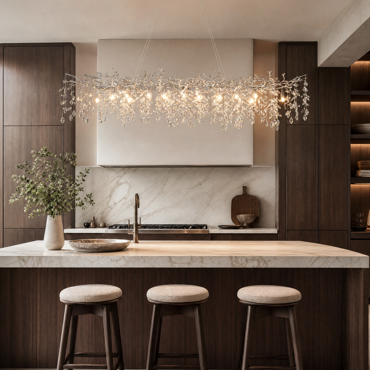 Marquise Linear Dining Pendant 1800 - Silver