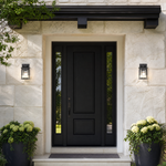Metal Outdoor Lantern Craftsman Sand Black Die-cast Aluminum Seeded 1-Light for Porch