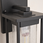 Metal Outdoor Lantern Craftsman Sand Black Die-cast Aluminum Seeded 1-Light for Porch