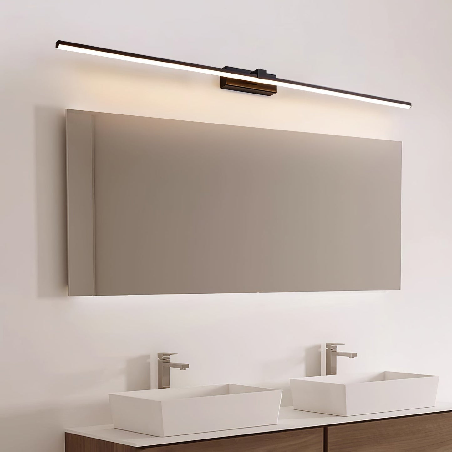 Vakkerlight Metal Linear Mirror Wall Light – Sleek Black/White Finish