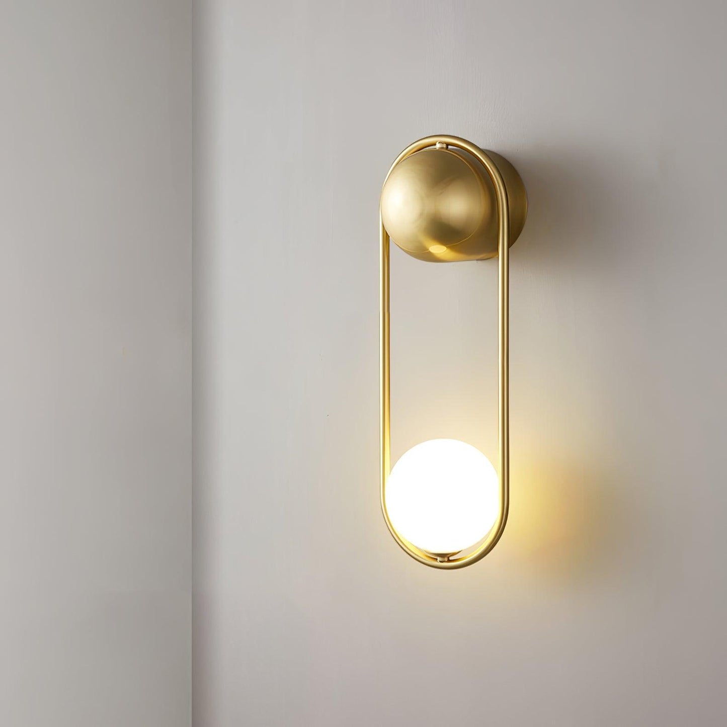 Vakkerlight Mila Brass & White Wall Sconce Modern Art Deco