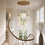 Mini Raindrop 19-Light Round Pendant 60 - Copper