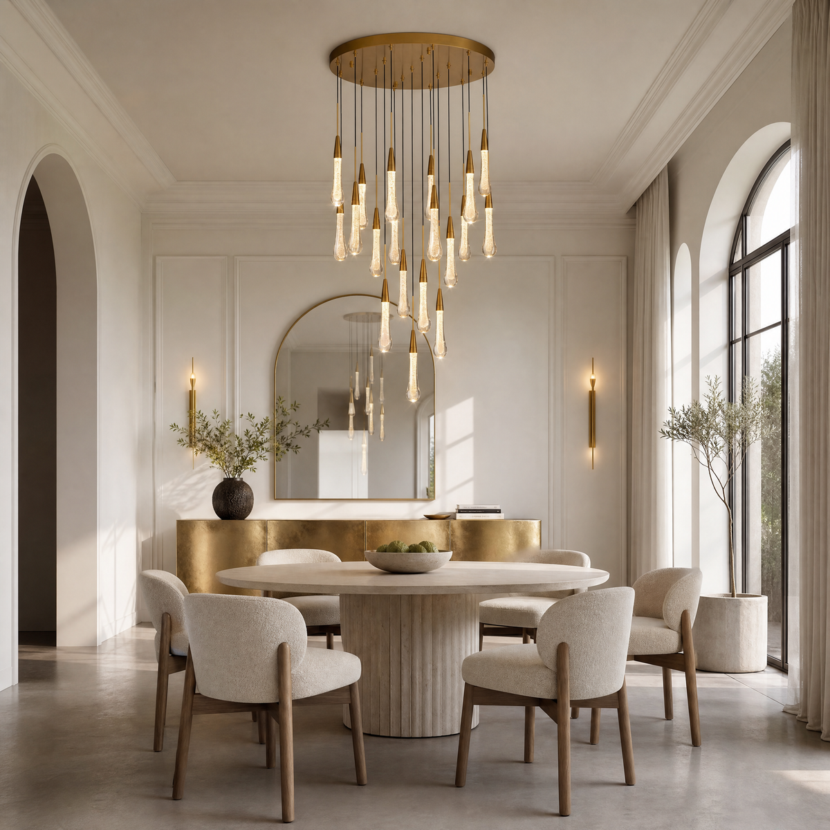 Mini Raindrop 19-Light Round Pendant 60 - Copper