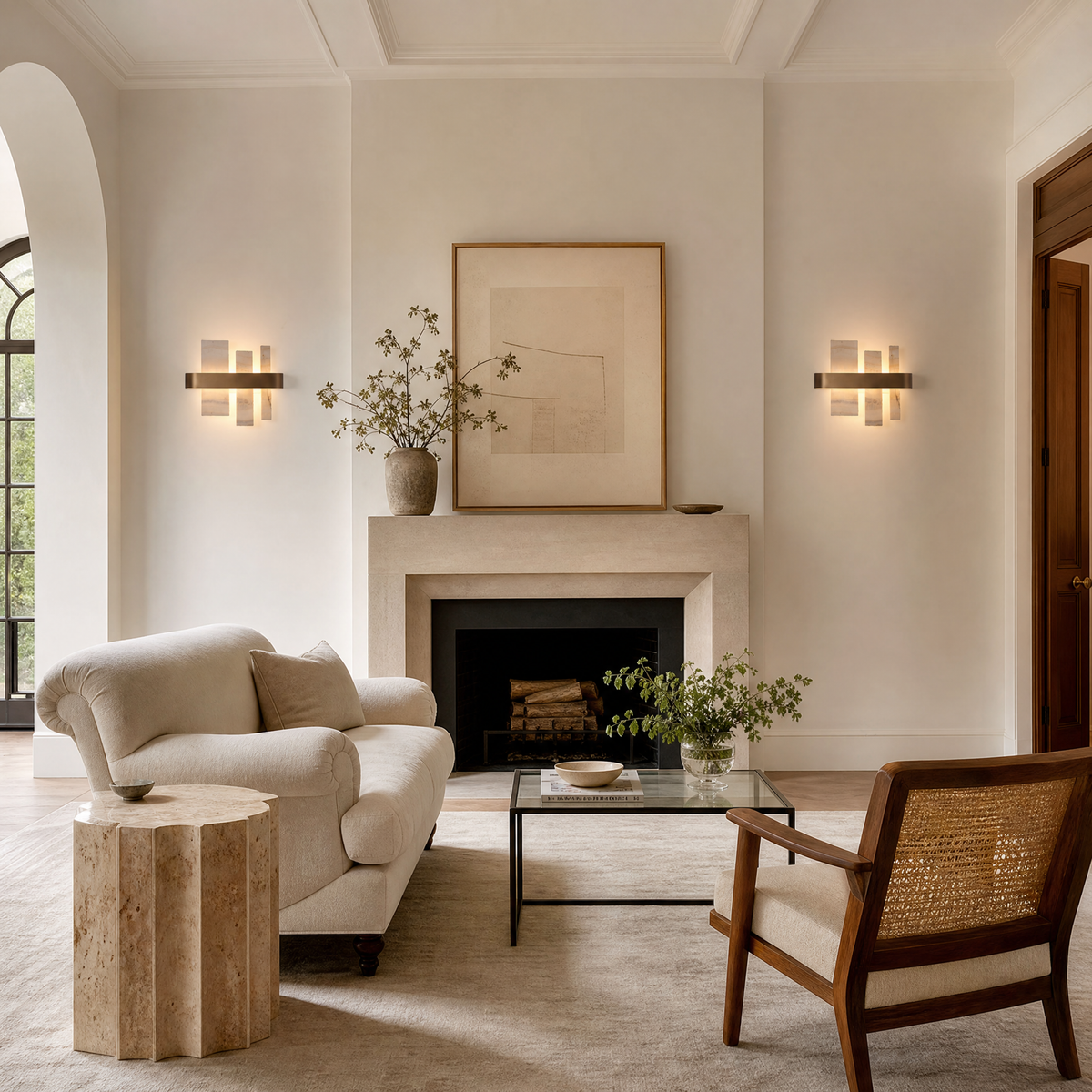 Mirage Natural Stone Linear Wall Sconce