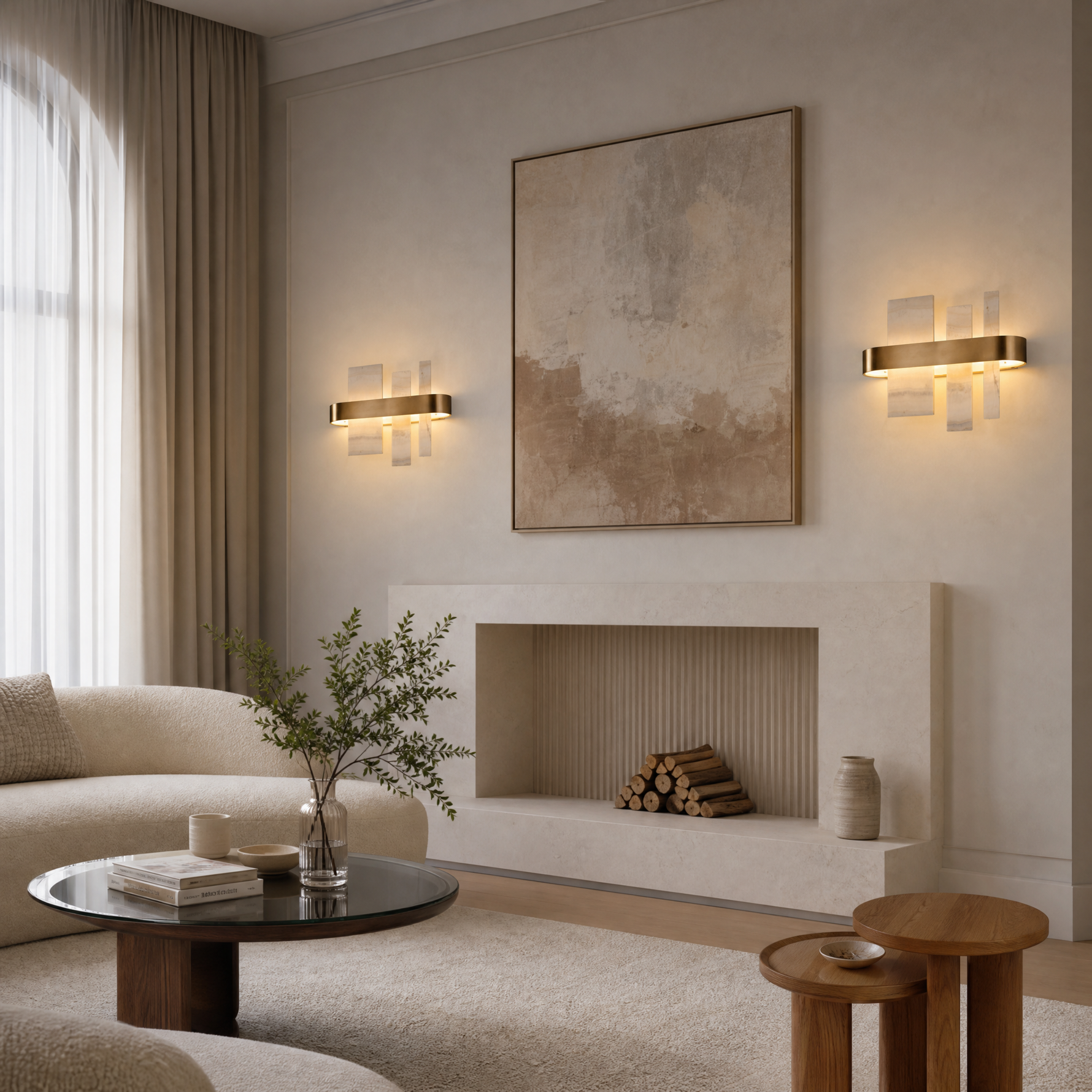 Mirage Natural Stone Linear Wall Sconce