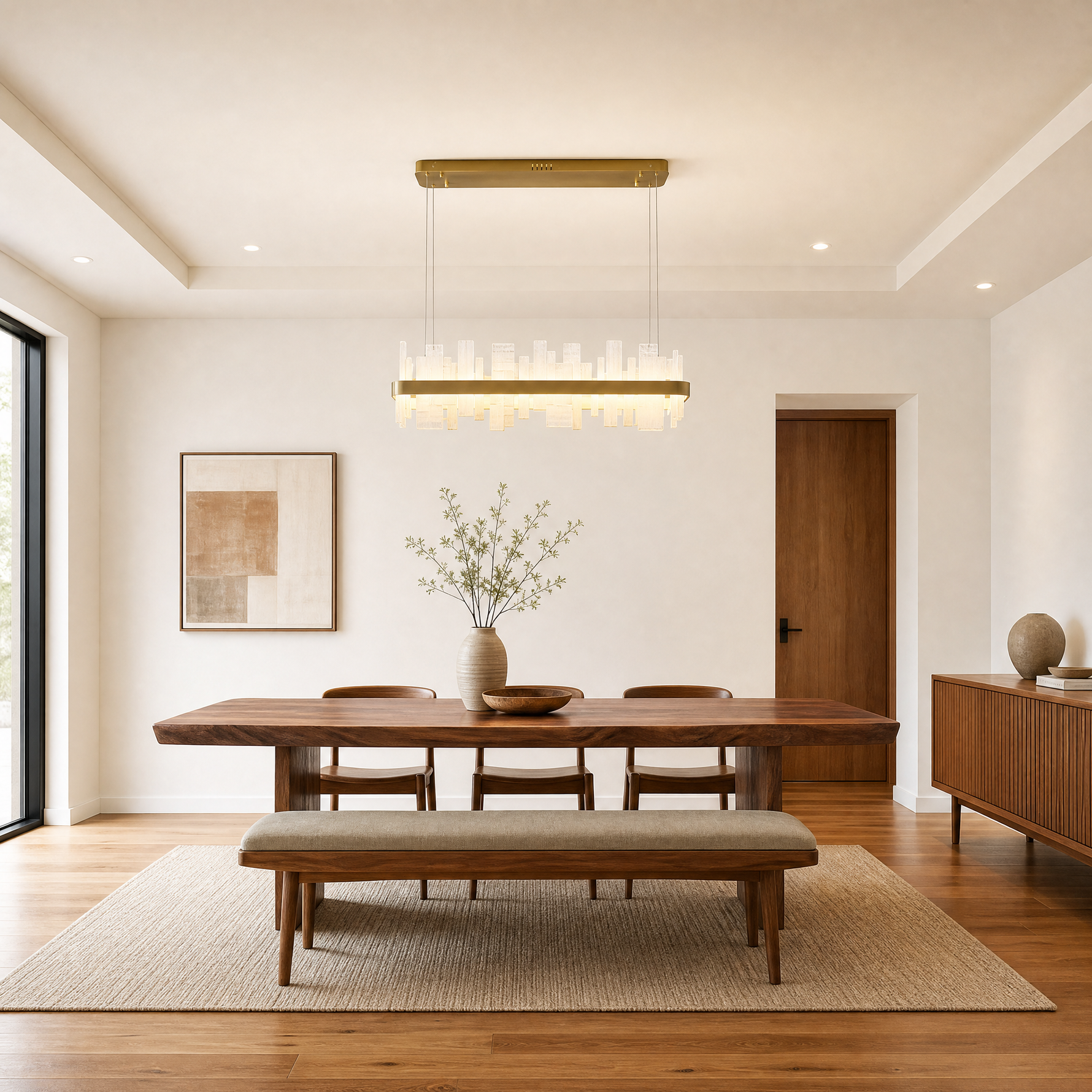 Mirage Natural Stone linear Chandelier