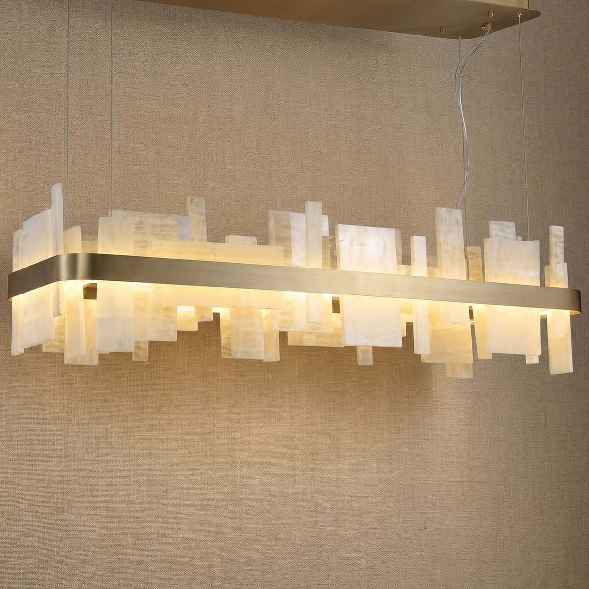 Mirage Natural Stone linear Chandelier