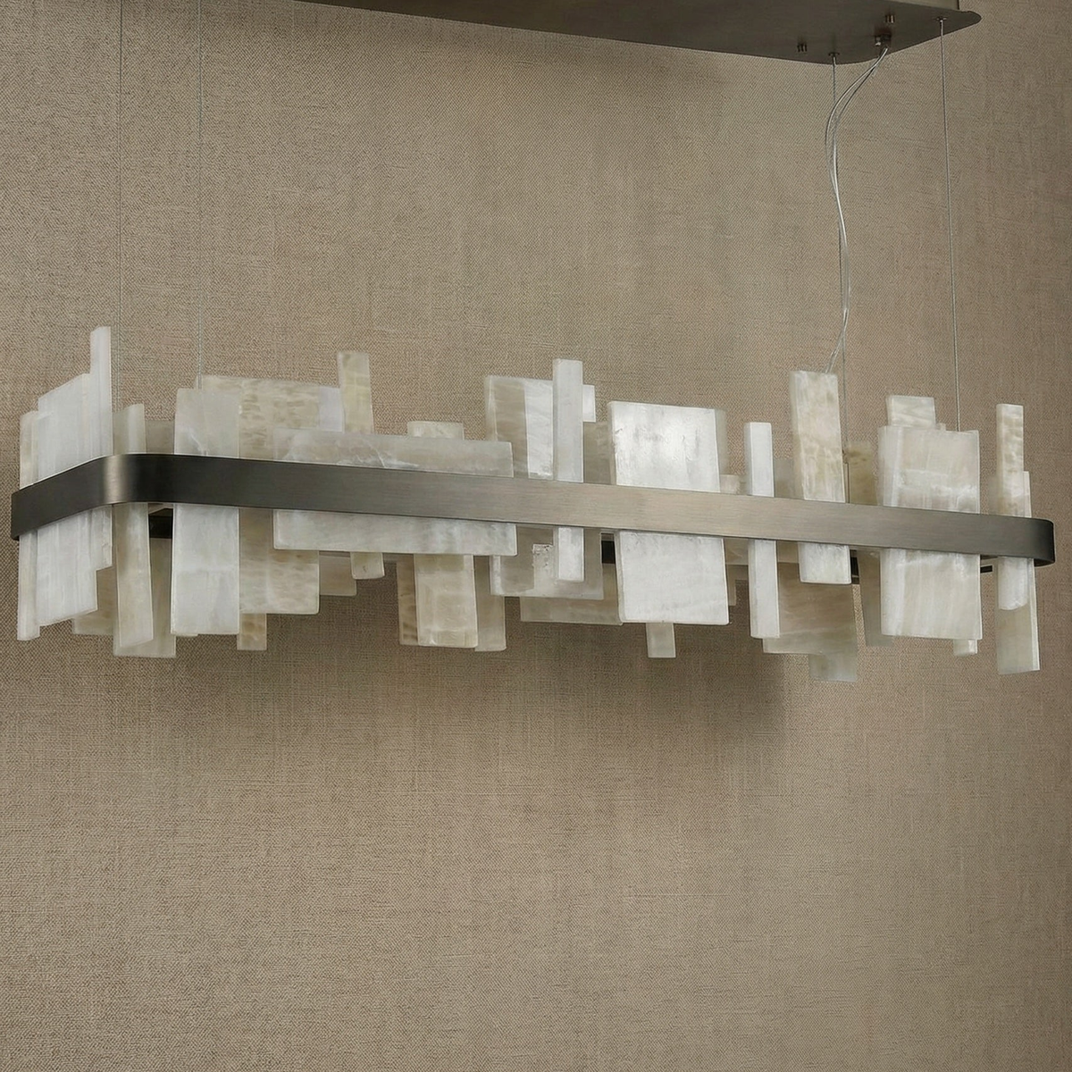 Mirage Natural Stone linear Chandelier