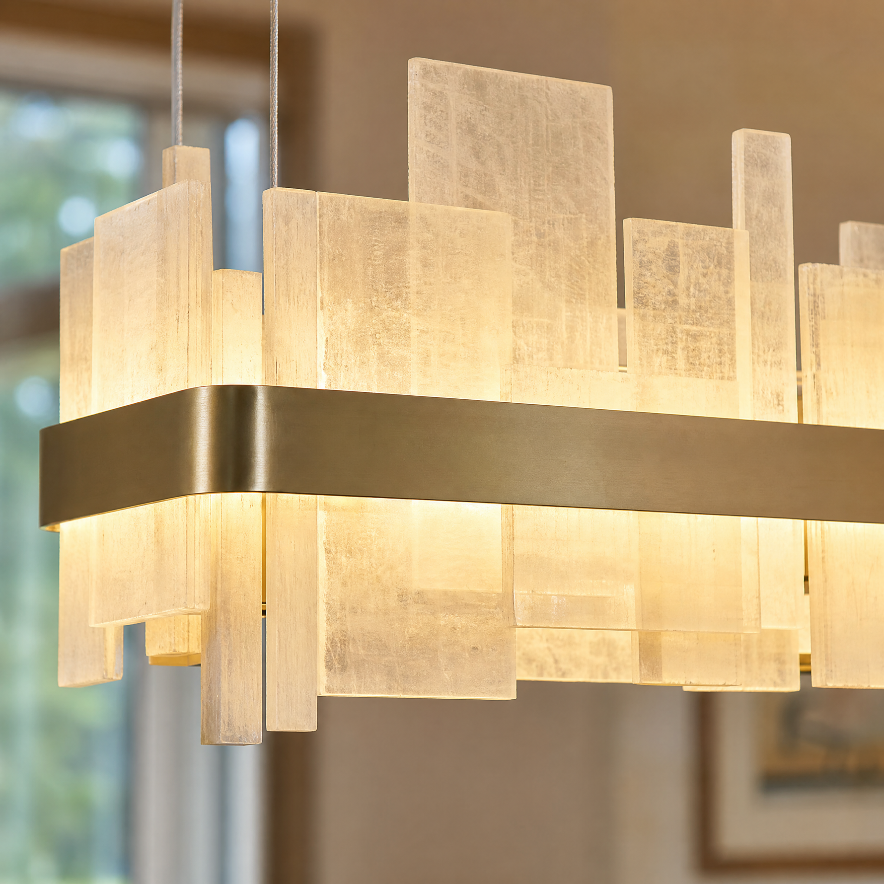 Mirage Natural Stone linear Chandelier