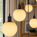 Modern 14-Light Spanish Alabaster Staircase Chandelier