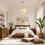Modern 4-Tier Spanish Alabaster Round Chandelier