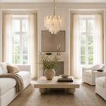 Modern 4-Tier Spanish Alabaster Round Chandelier