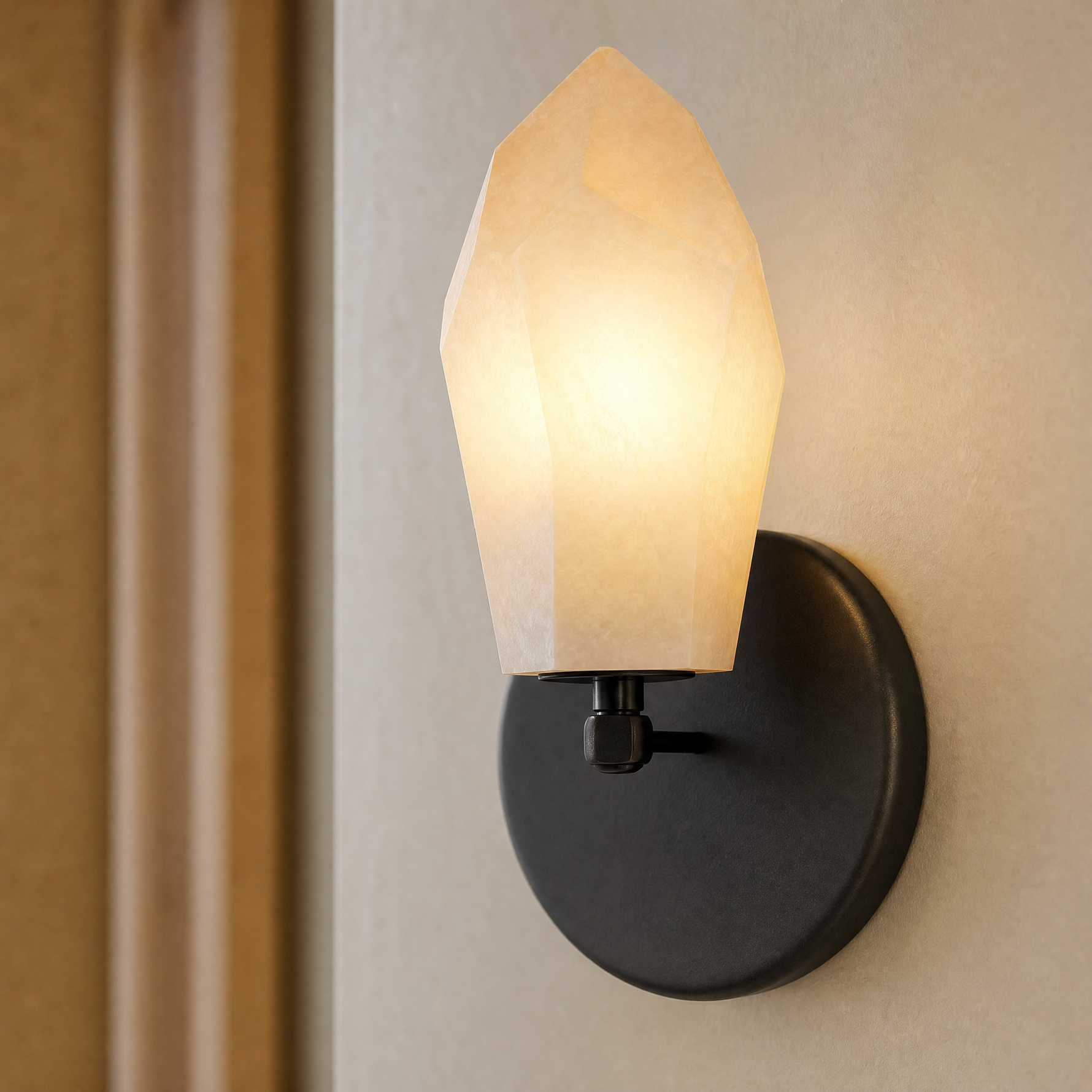 Modern Alabaster Wall Sconce