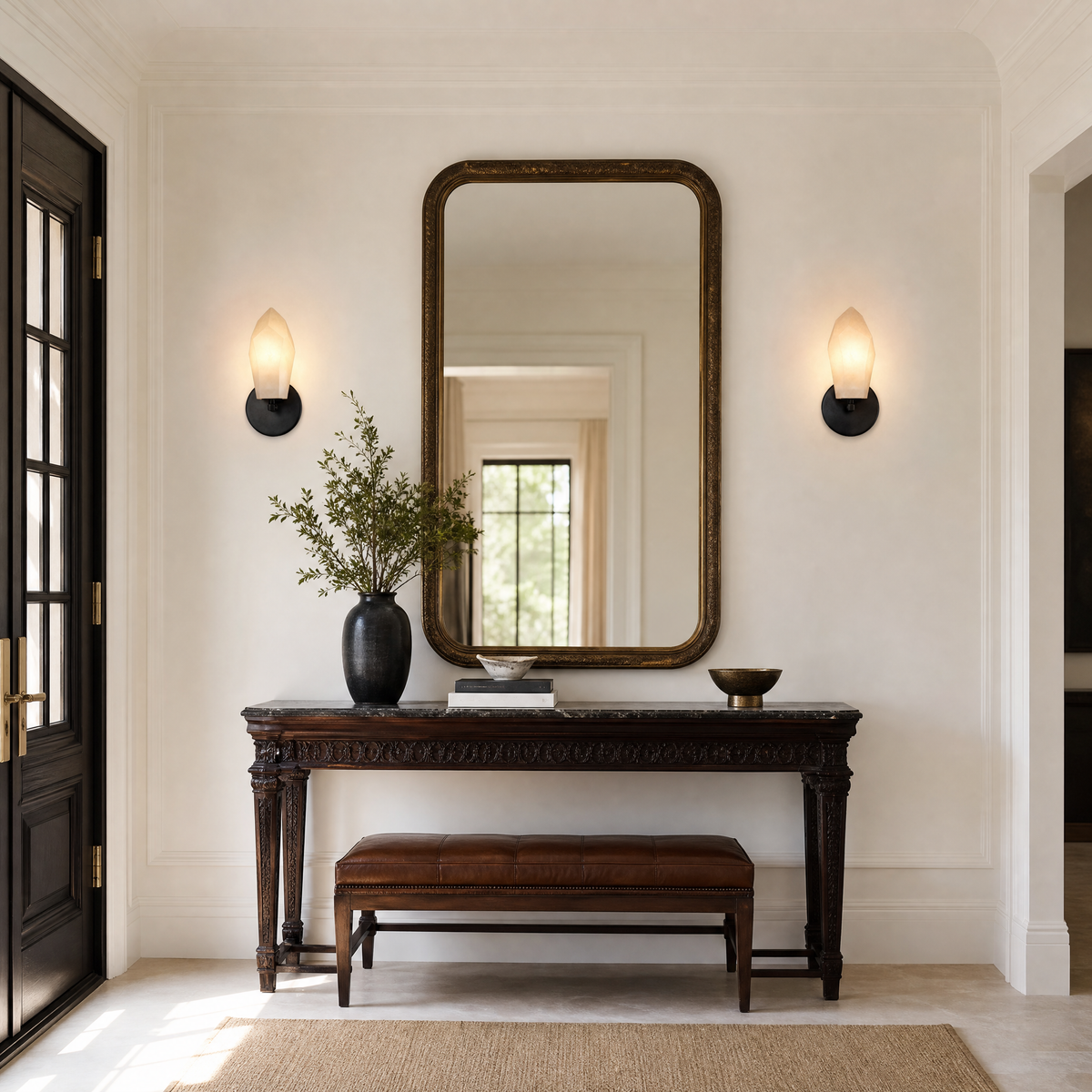 Modern Alabaster Wall Sconce