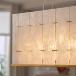Modern Chandelier Natural Stone Gold L39.4" for Dining Room