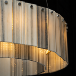 Modern Chandelier Organic Modern Gold Stone-Look Metal 2-Tier for Dining Room