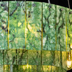 Modern Chandelier Organic Modern Gold Stone-Look Metal 2-Tier for Dining Room