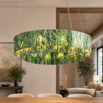 Modern Chandelier Organic Modern Gold Stone-Look Metal 2-Tier for Dining Room