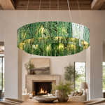 Modern Chandelier Organic Modern Gold Stone-Look Metal 2-Tier for Dining Room
