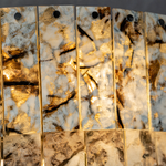 Modern Chandelier Organic Modern Gold Stone-Look Metal 2-Tier for Dining Room
