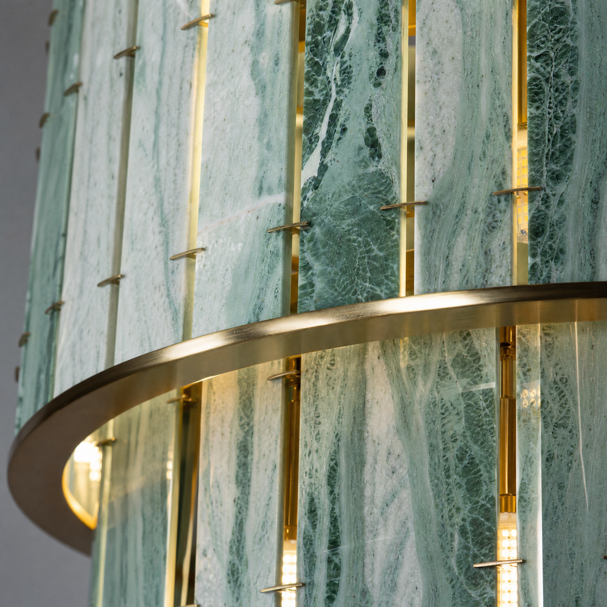 Modern Chandelier Organic Modern Stone-Look Black Metal Ø25.6" for Dining Room